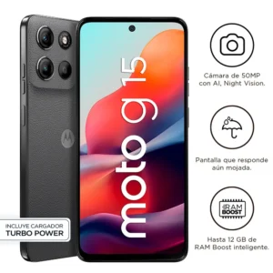MOTO G15 6.7" 4GB 128GB 50MP Gris